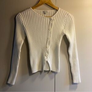 Habitual Cream Ribbed Cardigan